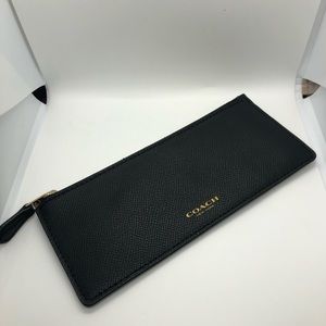 Coach slim case - black leather